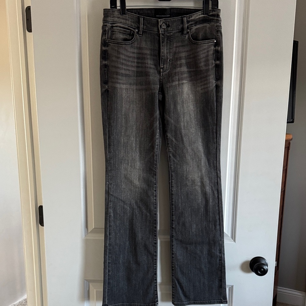 White House Black Market Dark Gray Straight Leg Jeans